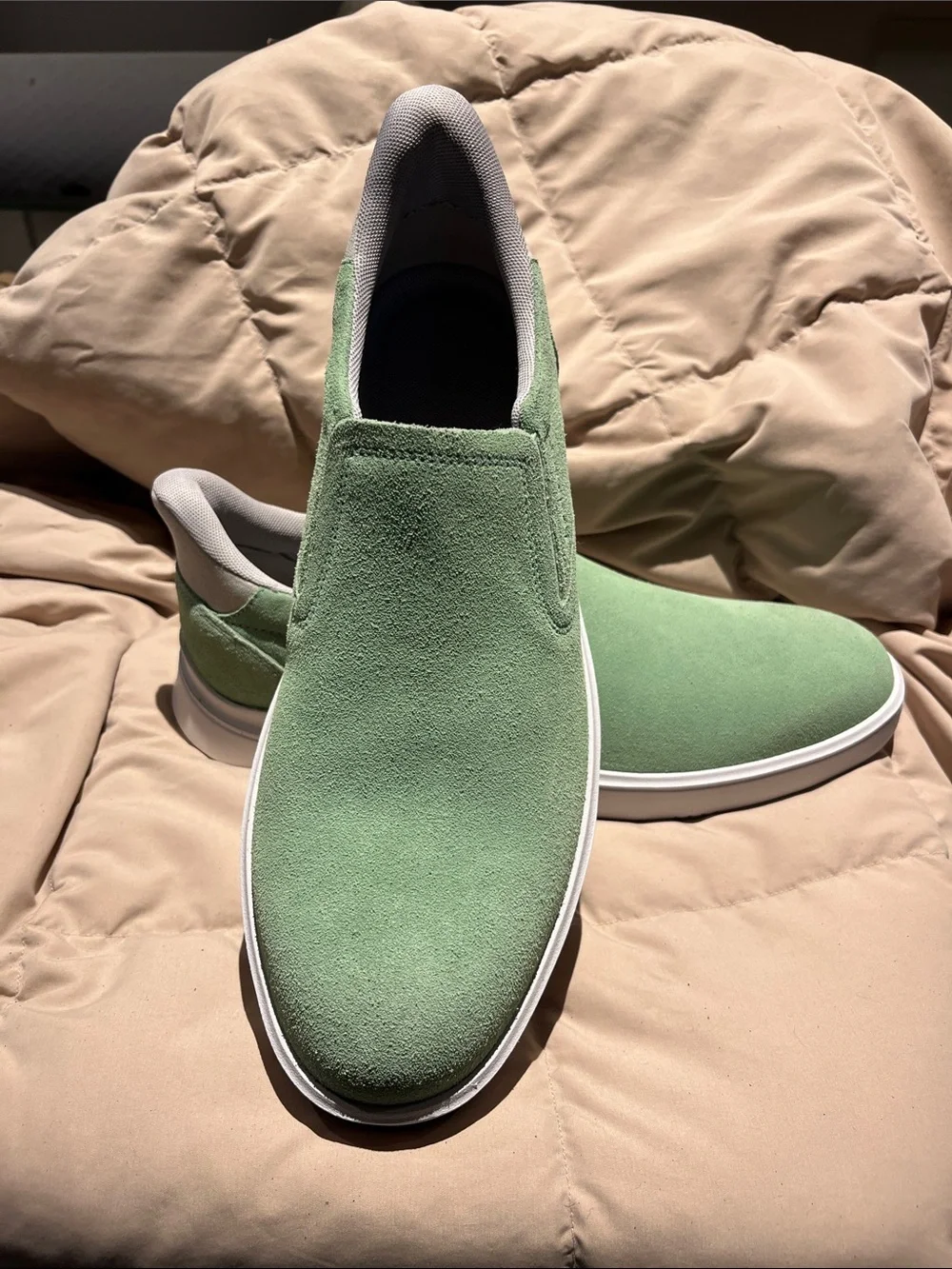Rockport Men's Slip-On Suede Loafers in Sage Green size 10 1/2 New without Box